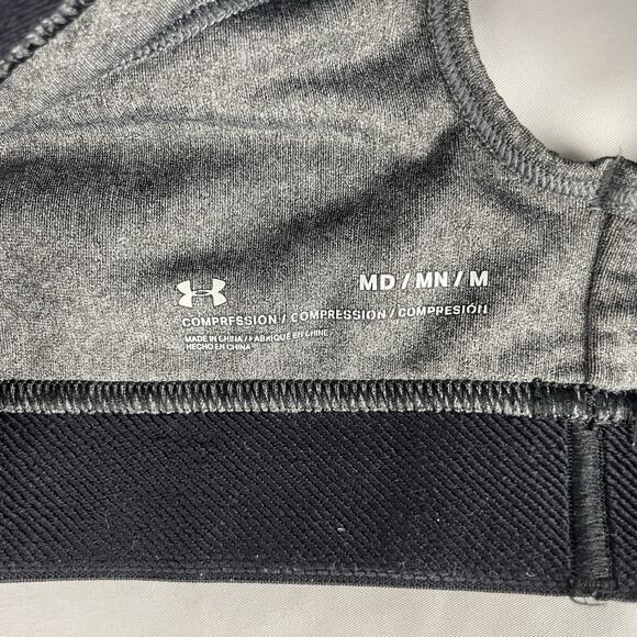 Under Armour Mid Compression Sports Bra Heather Gray size Medium - Picture 4 of 4